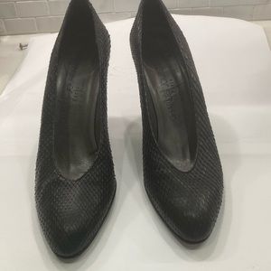 Vintage Christian Dior black python pumps